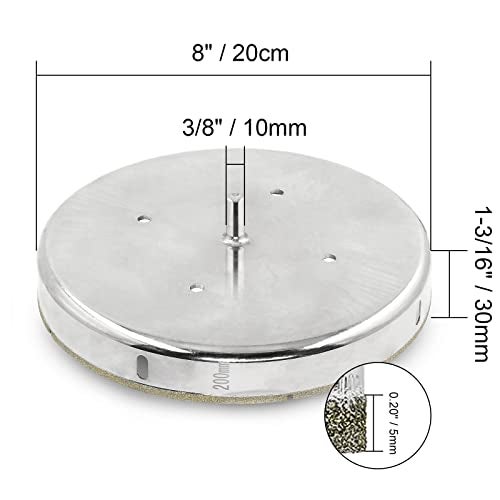 Jamiikury 8" / 20cm Diamond Hole Saw Drill Bits - Glass, Tile, Ceramic, Porcelain, Marble - Image 4