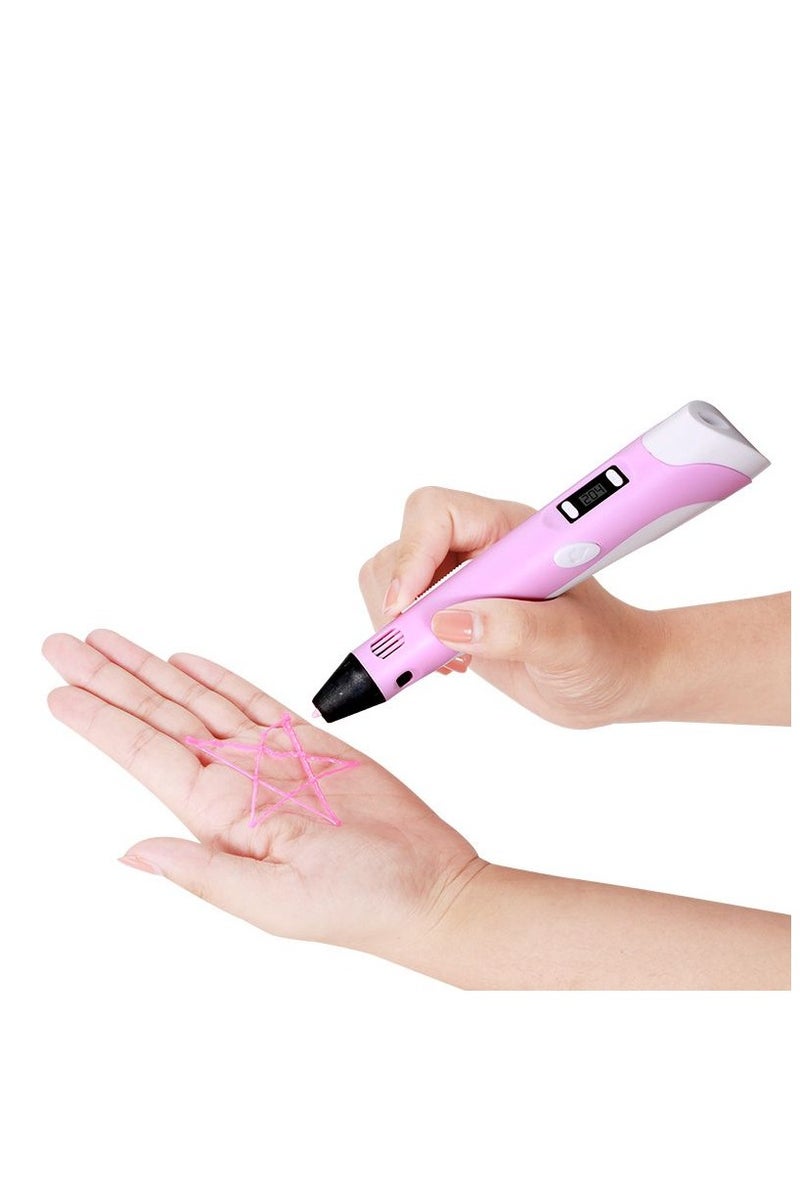 3D Pen 3DPEN-2 Multicolor with Adjustable Temperature & Speed, 0.7 mm Nozzle, Compatible with ABS/PLA 1.75 mm Filaments, Fast Heating, Lightweight Ergonomic Design – Includes 3 Filaments, Adapter, Stand & Manual – Creative 3D Drawing, Modeling, DIY & Educational Tool - Image 3