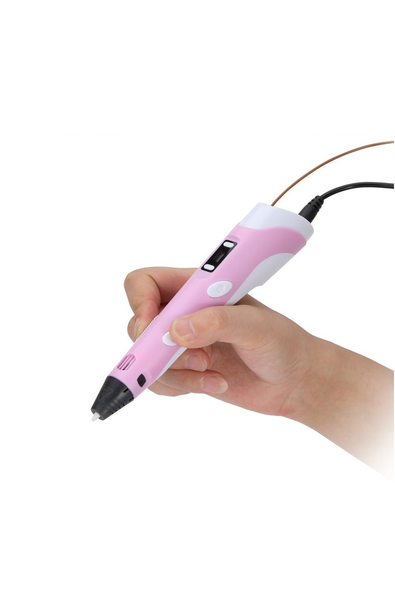 3D Pen 3DPEN-2 Multicolor with Adjustable Temperature & Speed, 0.7 mm Nozzle, Compatible with ABS/PLA 1.75 mm Filaments, Fast Heating, Lightweight Ergonomic Design – Includes 3 Filaments, Adapter, Stand & Manual – Creative 3D Drawing, Modeling, DIY & Educational Tool - Image 4