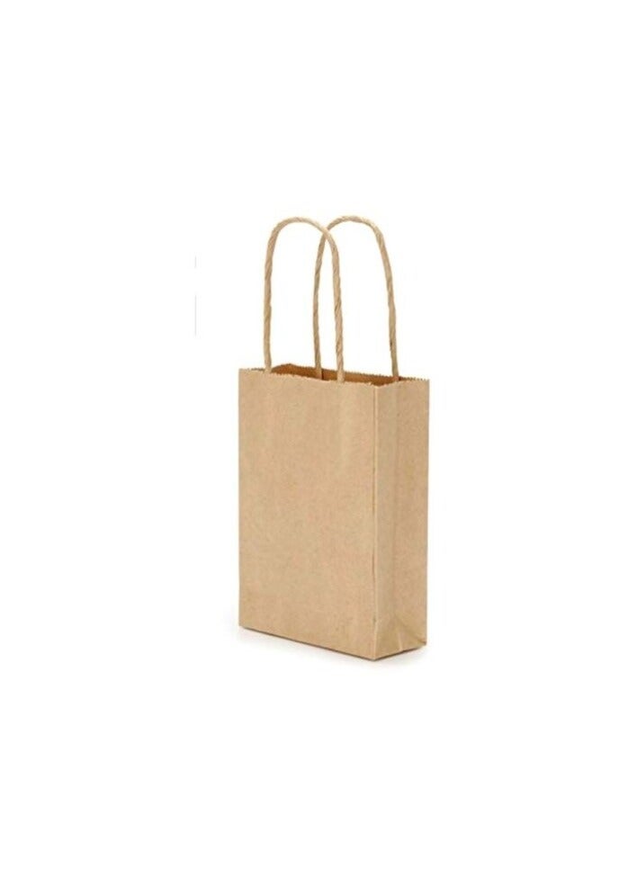 Party Time 12-Piece A6 Brown Paper Bags - Image 1