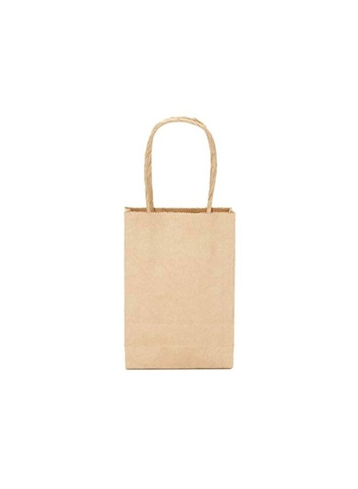 Party Time 12-Piece A6 Brown Paper Bags - Image 3