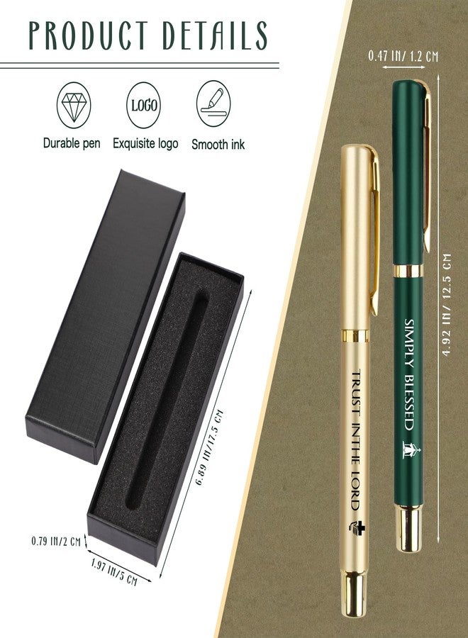 Fumete 30 Set Christian Pens Bulk Bible Verse Ballpoint Pen Gifts with Inspirational Quotes Box Religious Black Ink Thank You Gifts for Men Women Sunday Church(Phrase Sign) - Image 2