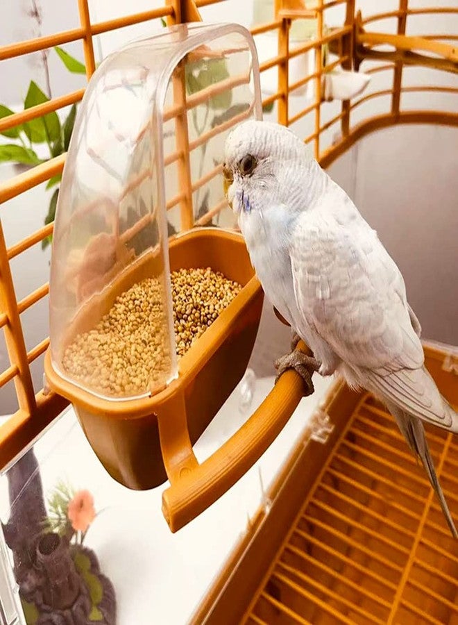 DQITJ 3 Pcs Small Bird Slot Feeder No Mess Cage Hanging Feeder Cup Plastic Food Feeding Box for Parakeet Budgies Cockatiel Lovebird Small Birds - Image 2