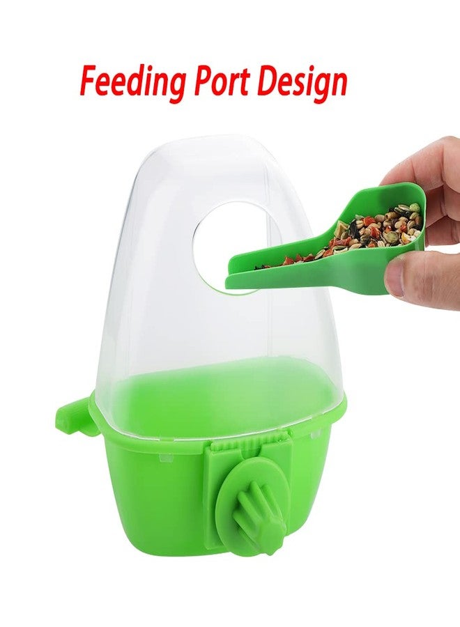 DQITJ 3 Pcs Small Bird Slot Feeder No Mess Cage Hanging Feeder Cup Plastic Food Feeding Box for Parakeet Budgies Cockatiel Lovebird Small Birds - Image 3