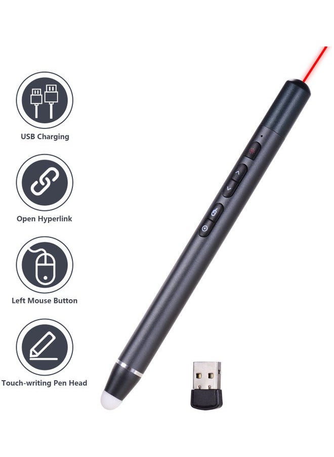 NIBEMINENT 2.4GHz USB Wireless Presenter Mouse Pointer Pen Grey  - Image 4