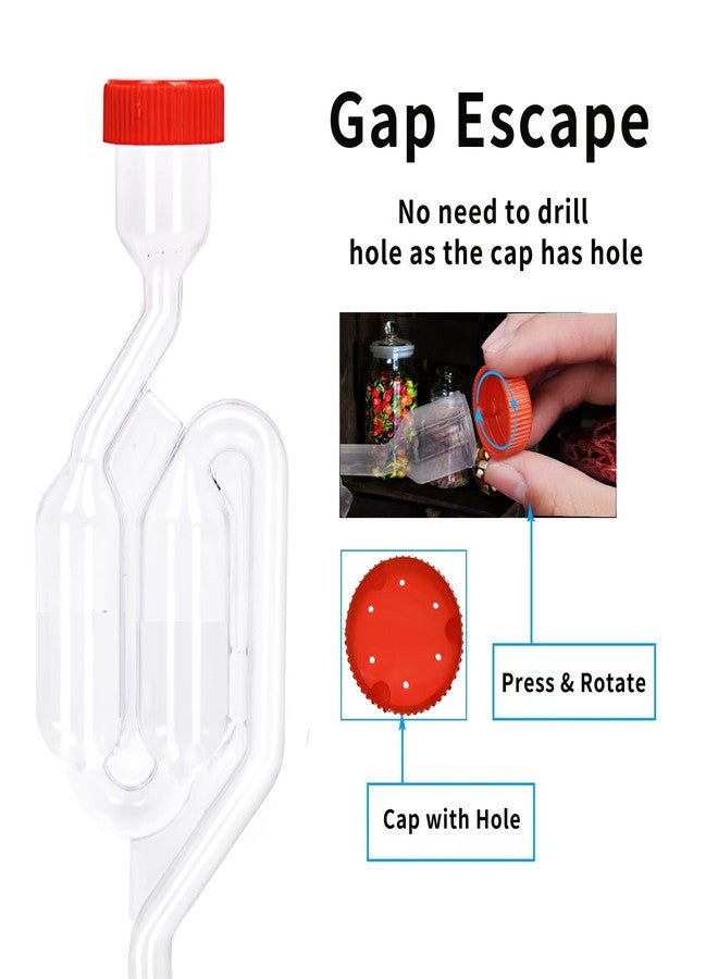 Zazolyne 4PACK Twin Bubble Airlock Set, Fermentation Airlock,Brewing Airlocks Brew Kits Airlocks for Fermenting with 4 Stoppers + 10 Grommets - Image 3