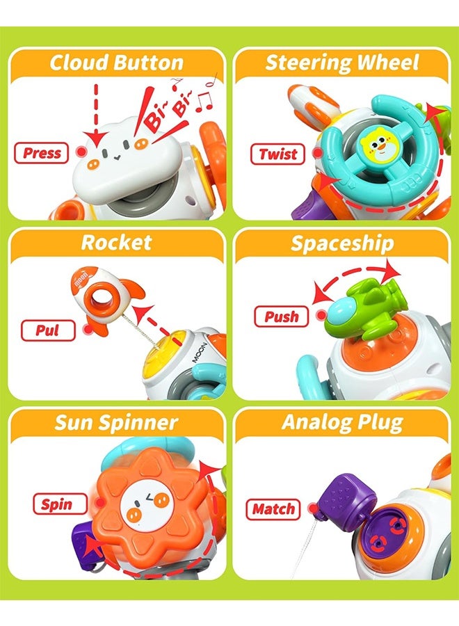 Montessori Sensory Toys for Toddlers 1-3,Travel Activities Busy Board Cube,Baby Gifts for 6 9 12 18 Months 1 2 One Year Old Infant Boys Girls,Airplane Plane Car Travel Toys Educational Learning - Image 2