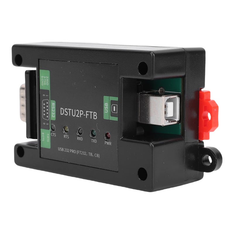 diustou USB to RS232 PRO Serial Converter Module Integrated Power Isolation Serial Adapter Module with Rail DB9 Male USB B Connector - Image 2