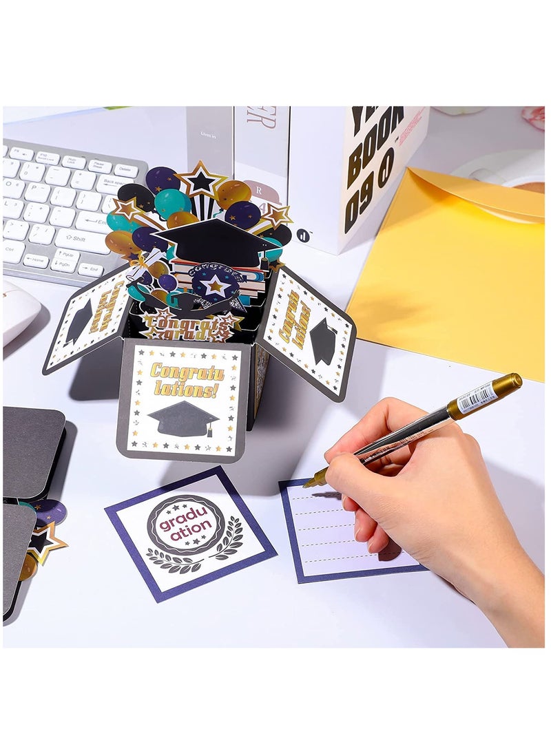 SOLARAE Graduation Pop Up Card, Handmade 3D Greeting Card with Envelope for College University High School Graduate Congratulations Graduation Gifts Card - Image 3