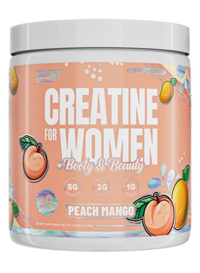 Nutrex Reaserch Creatine for Women + Booty & Beauty, Peach Mango 30 Servings