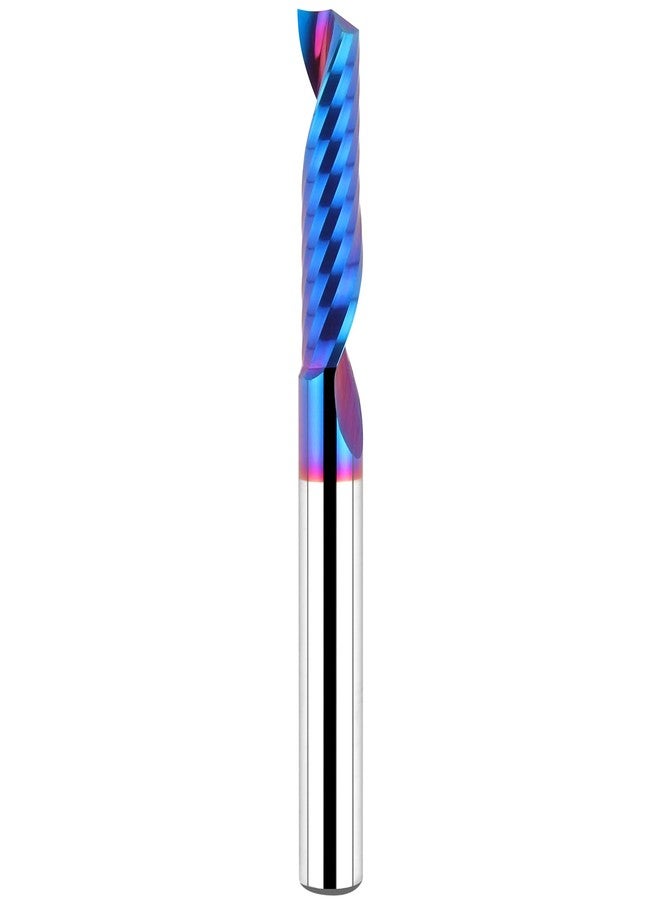 EANOSIC Solid Carbide Single Flute End Mill 1/4” Shank, Upcut CNC Spiral Router Bit O Flute Milling Cutter for Aluminum Plastic Acrylic PVC MDF - Image 1