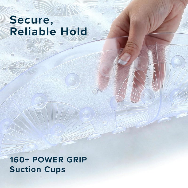 SlipX Solutions Clear Round Shower Mat - 23 Inch Non-Slip Bath Mat for Safety and Comfort - Image 4