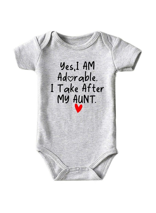 Azzwnee Like Aunt Perfect Baby Boy Clothes Unisex Funny Baby Girl Bodysuit 0-3 months, Adorable Aunt, 6-9 Months - Image 1