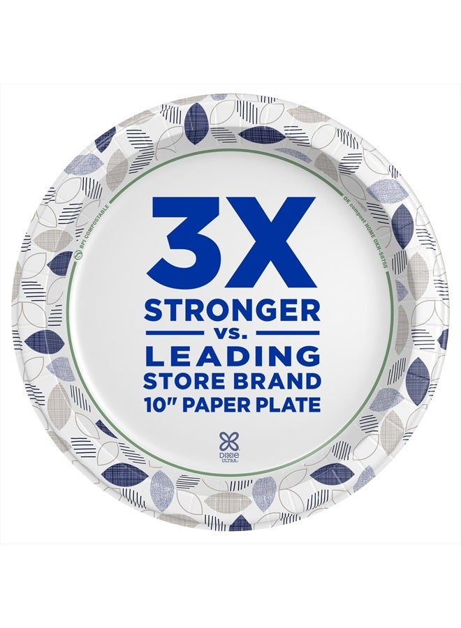 Dixie Ultra, Large Paper Plates, 10 Inch, 172 Count, 3X Stronger*, Heavy Duty, Microwave-Safe, Soak-Proof, Cut Resistant, Disposable Plates For Heavy, Messy Meals - Image 4