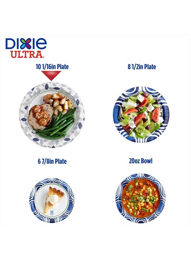 Dixie Ultra, Large Paper Plates, 10 Inch, 172 Count, 3X Stronger*, Heavy Duty, Microwave-Safe, Soak-Proof, Cut Resistant, Disposable Plates For Heavy, Messy Meals - Image 5