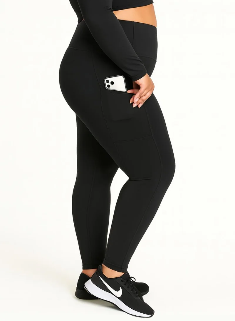 Plus Size Women's Gym Premium Leggings with Pocket