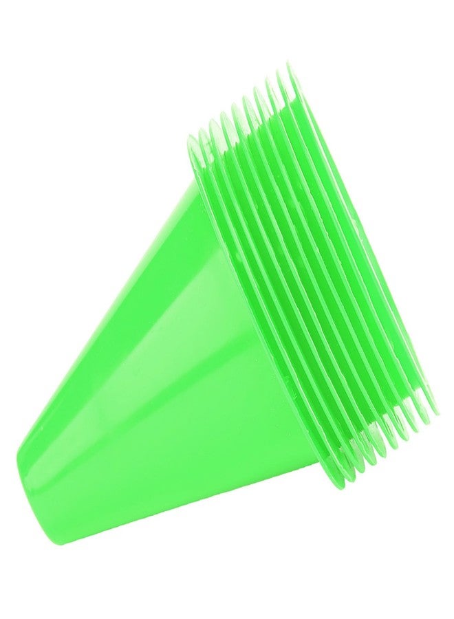Yinhing Soccer Cones, 10Pcs Soccer Cones for Drills, Sports Training Cone for Soccer Practice Basketball Fitness Training Indoor Outdoor Games, Football Barriers Plastic Marker H (Green) - Image 3