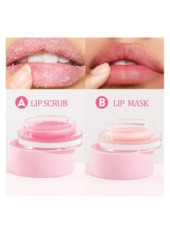 Rosarden 2 In 1 Lip Care Set - Lip Sleep Mask & Lip Scrub - Lip Wrinkles Improve - Cracked Lip Lipstick & Moisturizing Cream - Night Exfoliation Improve Dry and Peeling Lips - Suitable for All Skin Lip Primer  - Image 2