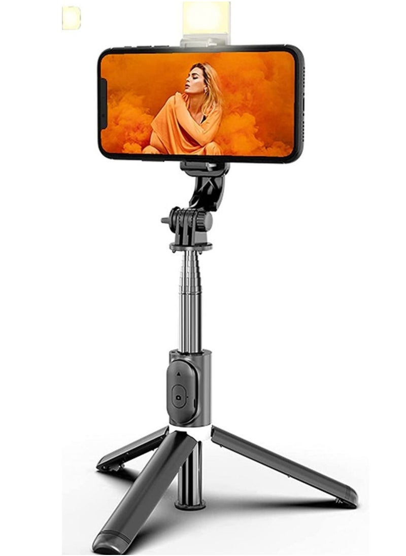 ELTRAZONE - Portable Selfie Stick Tripod with Light with Detachable Bluetooth Remote,41 Inch Extendable Tripod Compatible with IPhone 13 Pro/12/11 Pro/Max/XS/XR/X and Samsung Galaxy S10/S9 Plus - Image 1