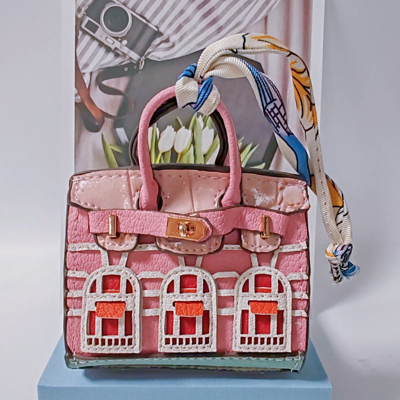 Mini Platinum House Ornament Keychain Coin Purse Sky blue (new color) - Image 4