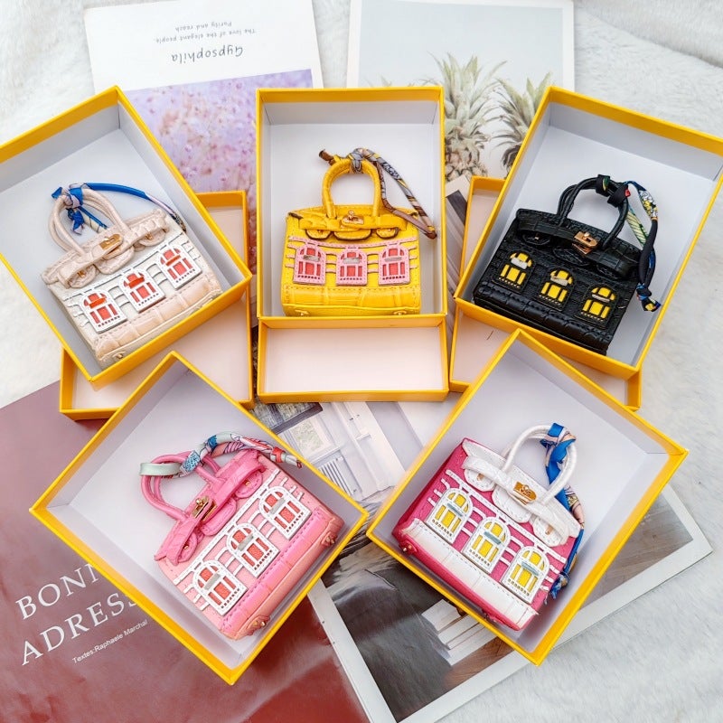 Mini Platinum House Ornament Keychain Coin Purse Sky blue (new color) - Image 5