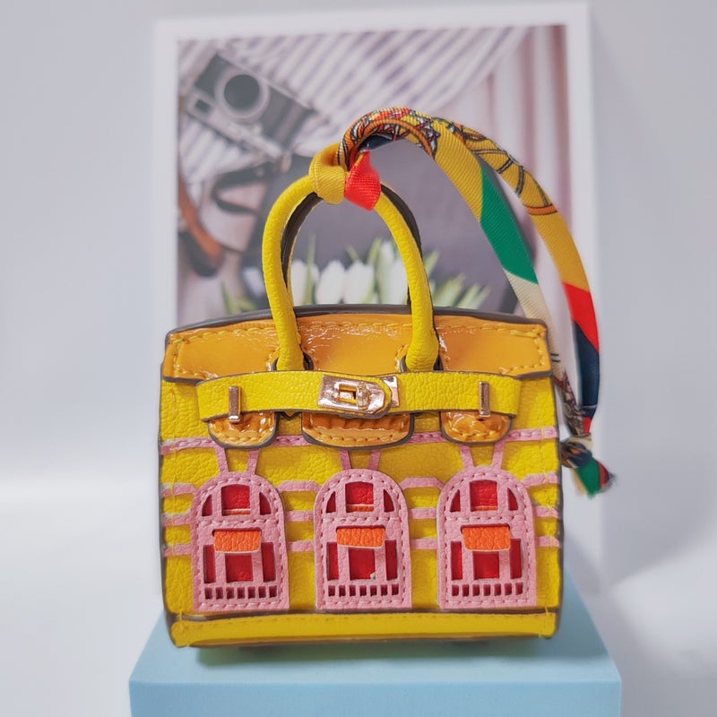 Mini Platinum House Ornament Keychain Coin Purse Sky blue (new color) - Image 2