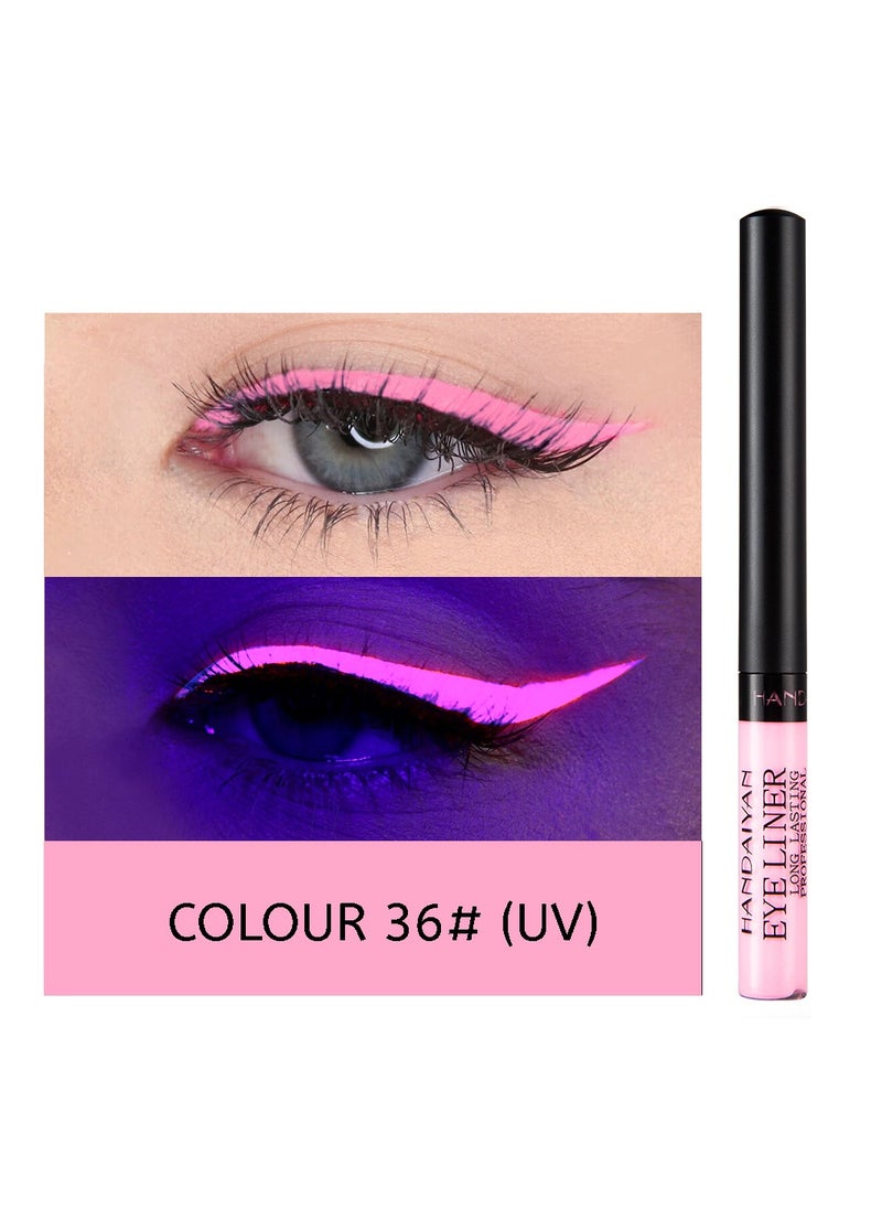 Handaiyan Waterproof Eyeliner color Liquid Liner UV Finish Professional Makeup Long Lasting Quick Smudge Proof Hyper Drying Resistant Stay All Day Waterline Winged Instant Result  - Image 2