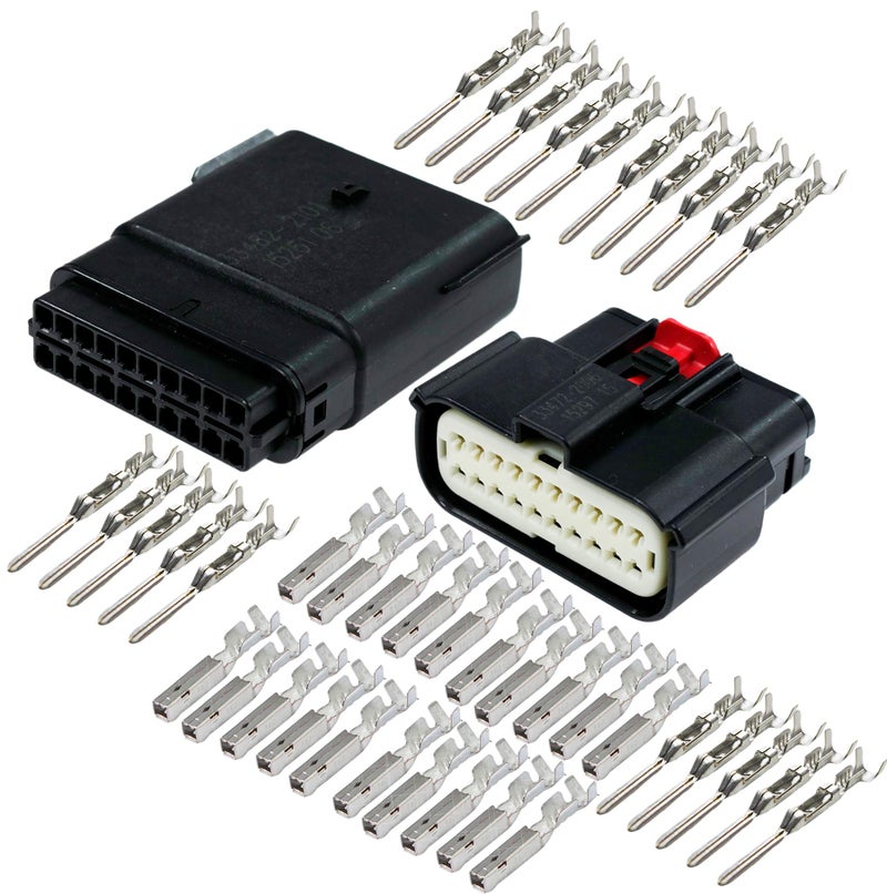 Molex 20 Pin Wire Connector Harley BLACK Waterproof Sealed Kit MX150 wCPA