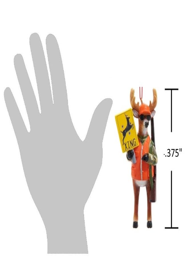 The Bridge Collection Hunting Deer Ornament - 4.375" Resin Hunter Deer Christmas Tree Ornament - Holiday Hunting Ornament - Whimsical Deer Hunting Ornament for Hunting Enthusiasts - Image 2