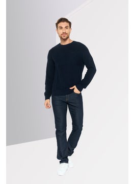 Michael Kors Men Crew Neck Embroidered Logo Sweater, Navy  - Image 2