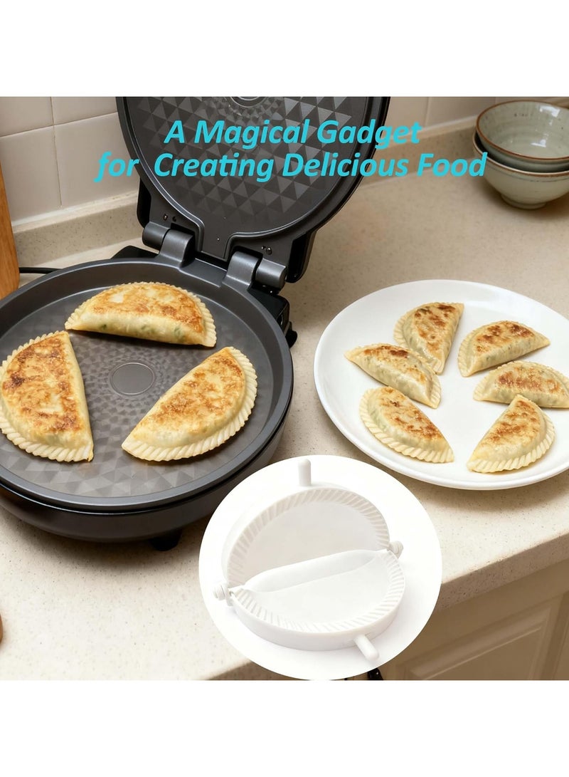 general 4-piece set of 5.5-inch dumpling machine, pie making machine, tortilla folding machine, tortilla press, pasta making tool, pie mold, easy to use, durable, BPA-free, white - Image 5