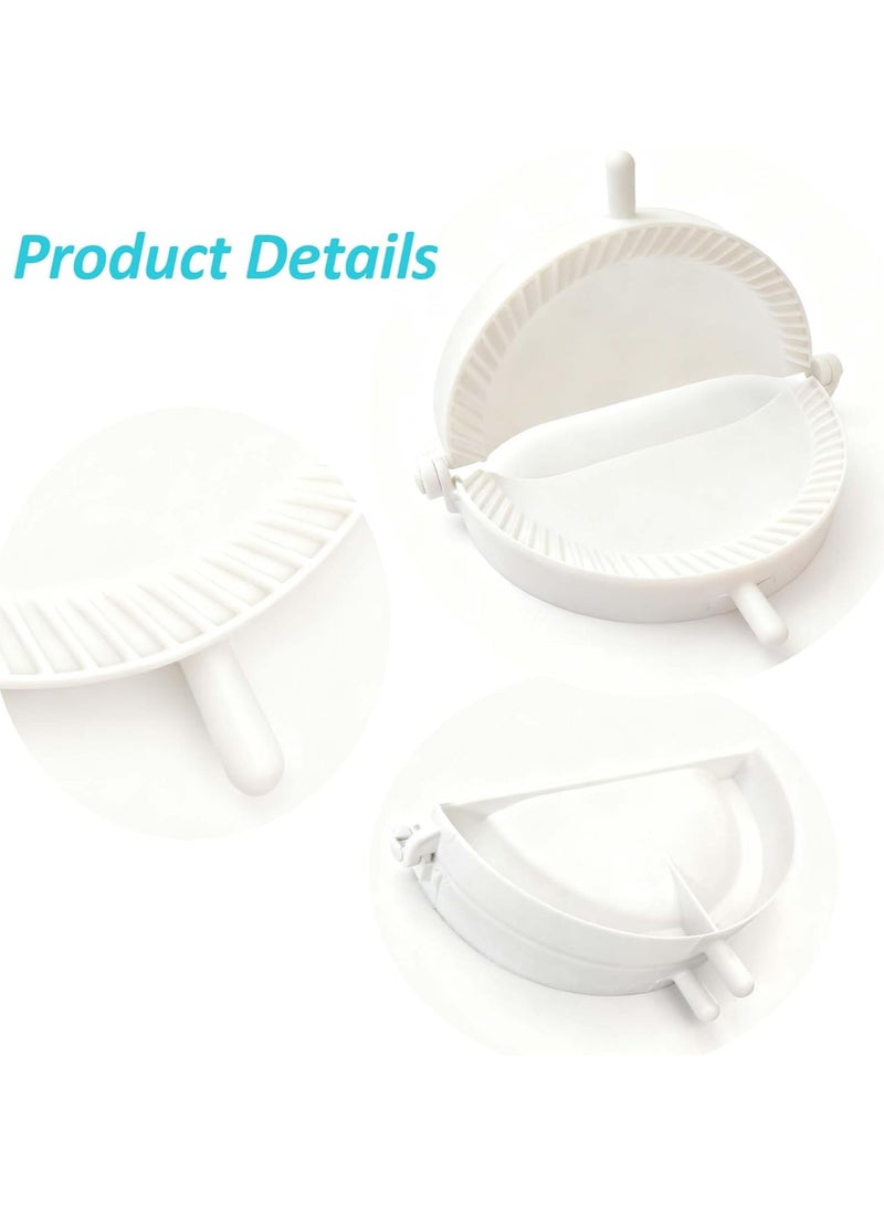 general 4-piece set of 5.5-inch dumpling machine, pie making machine, tortilla folding machine, tortilla press, pasta making tool, pie mold, easy to use, durable, BPA-free, white - Image 3