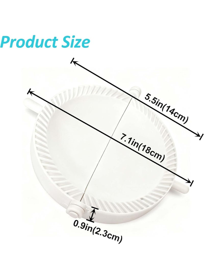 general 4-piece set of 5.5-inch dumpling machine, pie making machine, tortilla folding machine, tortilla press, pasta making tool, pie mold, easy to use, durable, BPA-free, white - Image 2