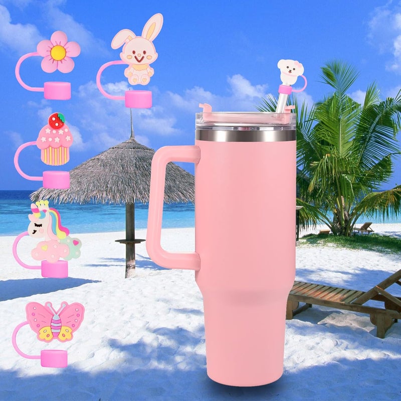 DALOO 25 Pack Cute Silicone Straw Cover Cap for Stanley Cup Accessories, 10mm Topper Compatible With 30&40 Oz Tumbler, Modern Covers - Image 3