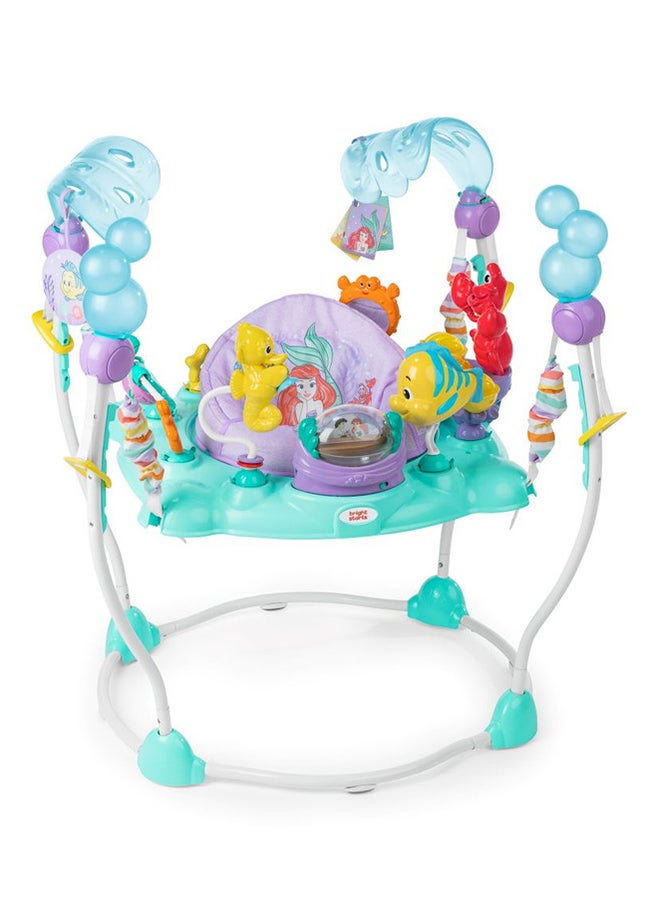 Bright Starts Disney The Little Mermaid Sea Of Activities Baby Activity Jumper With Interactive Toys, Lights And Music, 6 - 12 Months, Blue - Image 1