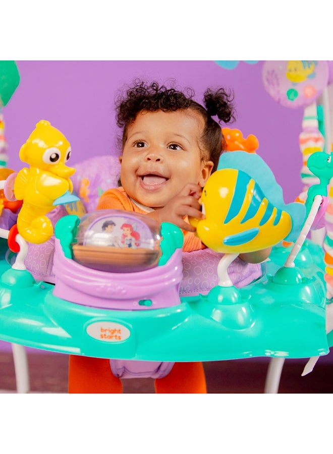 Bright Starts Disney The Little Mermaid Sea Of Activities Baby Activity Jumper With Interactive Toys, Lights And Music, 6 - 12 Months, Blue - Image 3