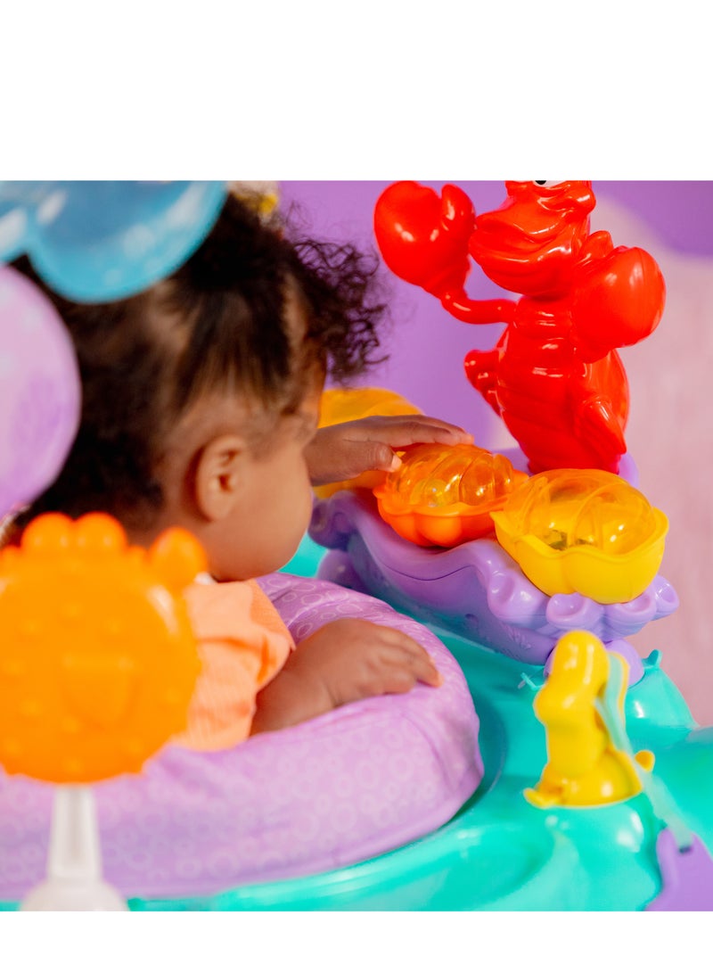 Bright Starts Disney The Little Mermaid Sea Of Activities Baby Activity Jumper With Interactive Toys, Lights And Music, 6 - 12 Months, Blue - Image 4