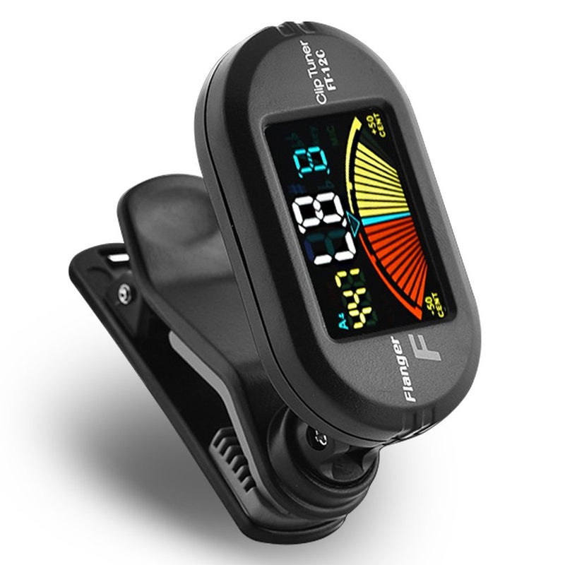 Flanger Clip on Chromatic Tuner use for Guitar,Bass,Violin,Ukulele with Colorful Display (FT-12C) - Image 2