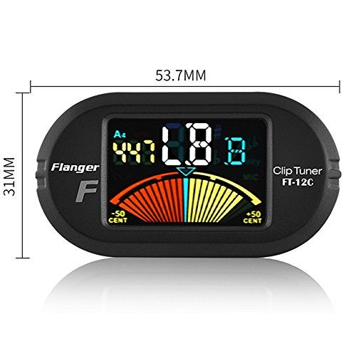 Flanger Clip on Chromatic Tuner use for Guitar,Bass,Violin,Ukulele with Colorful Display (FT-12C) - Image 4