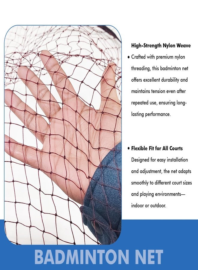 Vixen YOUR WINNING PARTNER Vixen Nylon Badminton Net | Standard Size Durable Sports Net with Strong Border & Ropes | Indoor & Outdoor Badminton Practice & Match Play - Image 2