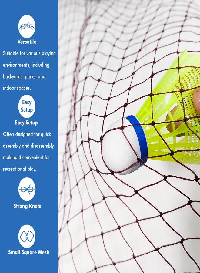 Vixen YOUR WINNING PARTNER Vixen Nylon Badminton Net | Standard Size Durable Sports Net with Strong Border & Ropes | Indoor & Outdoor Badminton Practice & Match Play - Image 3