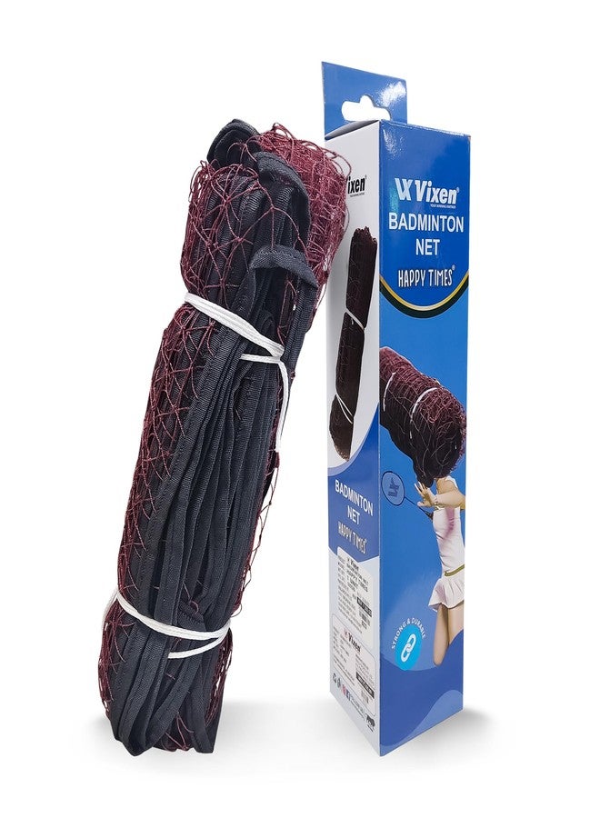 Vixen YOUR WINNING PARTNER Vixen Nylon Badminton Net | Standard Size Durable Sports Net with Strong Border & Ropes | Indoor & Outdoor Badminton Practice & Match Play - Image 1