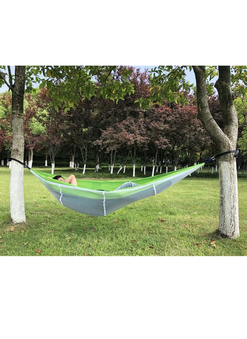Double Camp Hammock with Mosquito Net, Ultra Light Parachute Fabric Hammock for Camping, Backpacking, Hiking