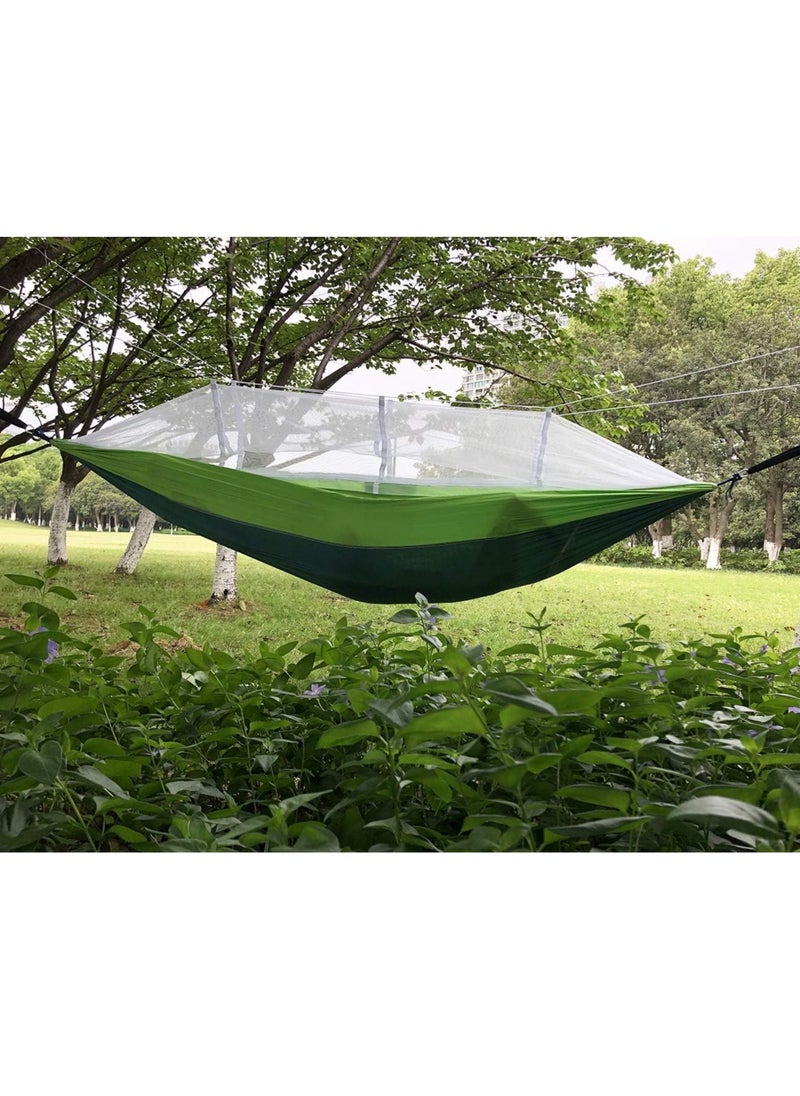 Double Camp Hammock with Mosquito Net, Ultra Light Parachute Fabric Hammock for Camping, Backpacking, Hiking