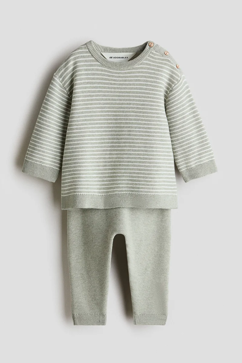 H&M 2-piece fine-knit cotton set