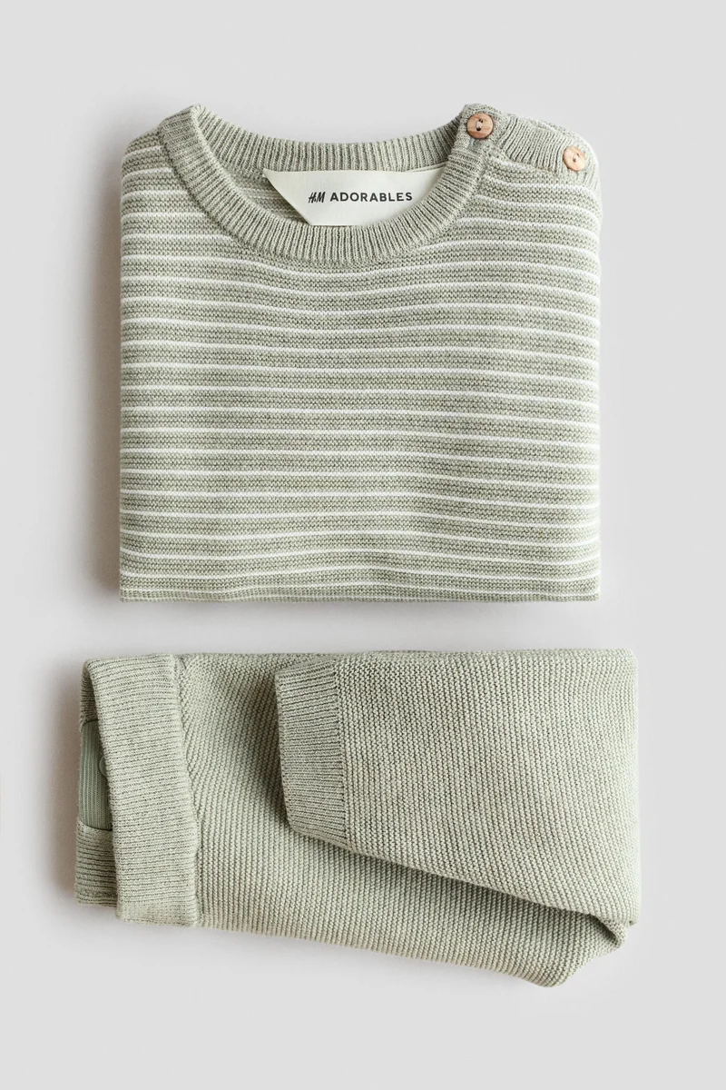 H&M 2-piece fine-knit cotton set