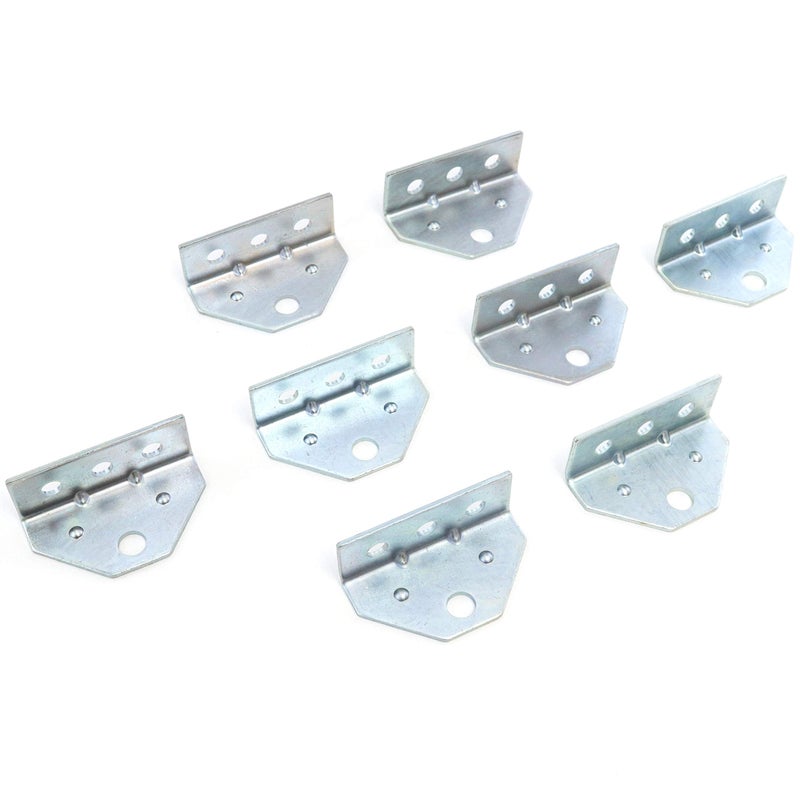 Red Hound Auto 8 Count Silver Steel Zinc Frame Mount Brackets for Boat Trailer Bunk Boards