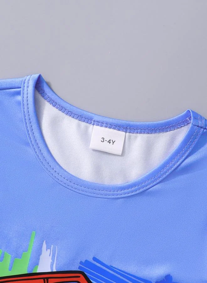 Take Two  Boys Graphic Print T-Shirt And Shorts Set for Men | Best Price UAE