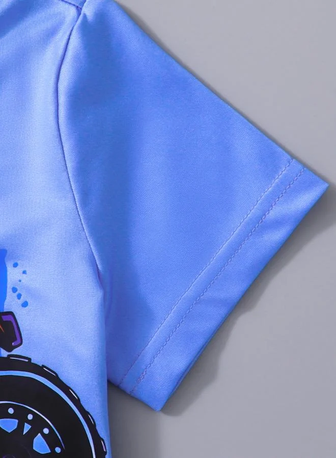 Take Two  Boys Graphic Print T-Shirt And Shorts Set for Men | Best Price UAE