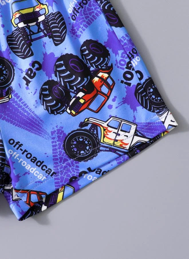 Take Two  Boys Graphic Print T-Shirt And Shorts Set for Men | Best Price UAE